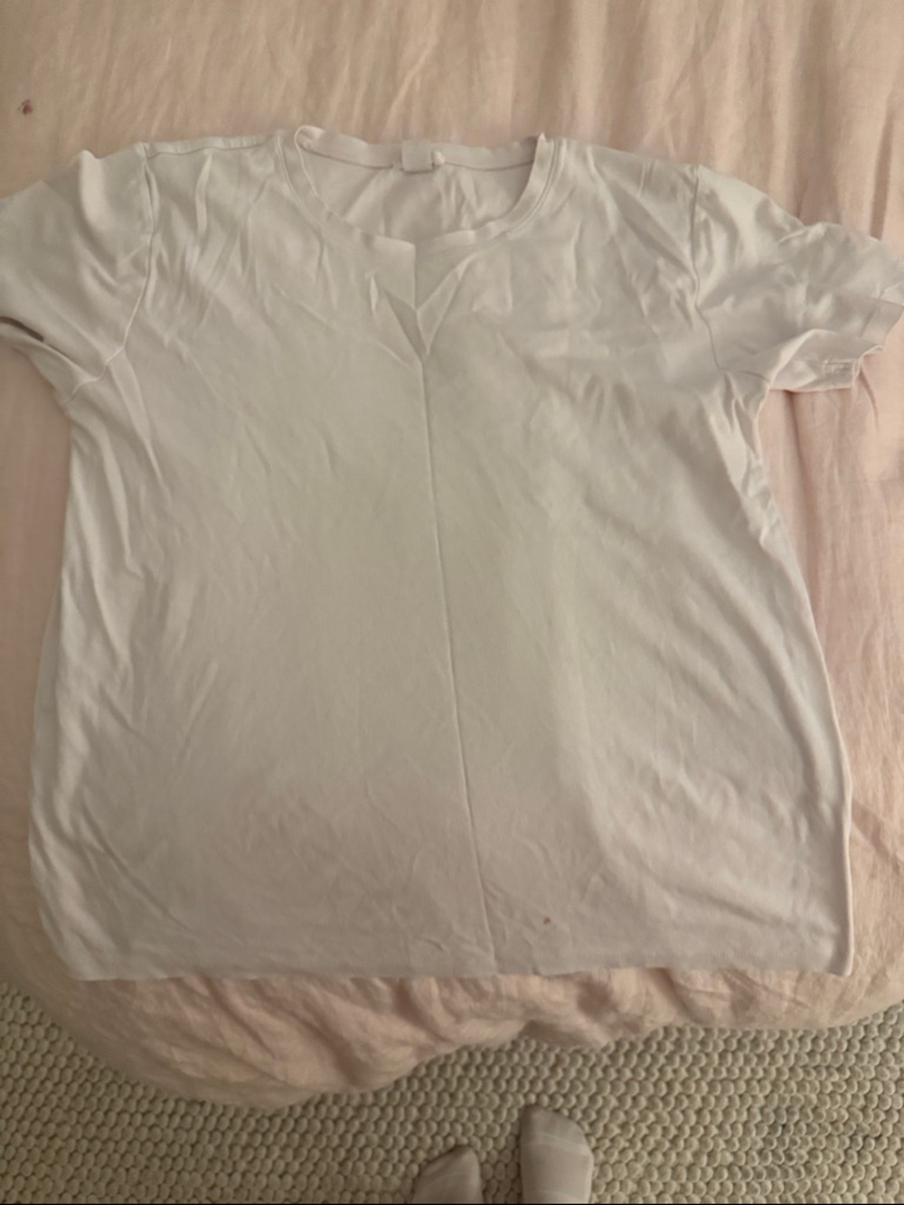 Women's White Short-Sleeve Sleep Tee